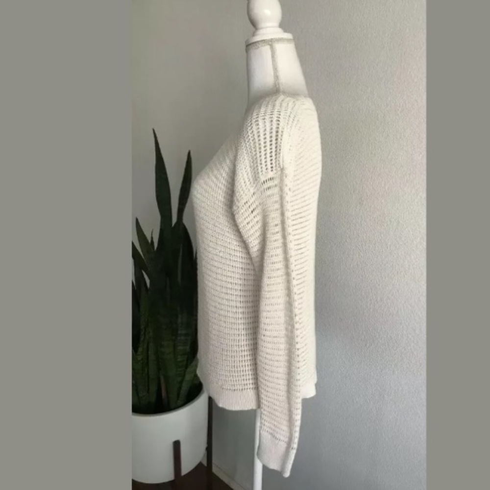 Madewell Open Knit Hi-Lo Crochet Sweatshirt Size S - Picture 3 of 7